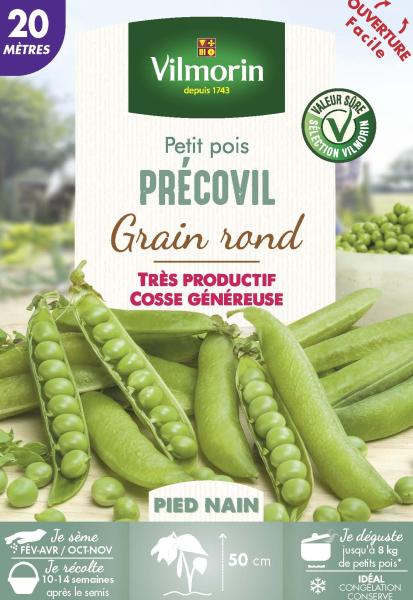 Légumes Secs - Pois Nain à Grain Rond Précovil - 20 m - PACKAGING_RECTO
